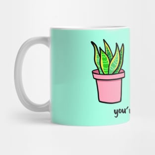 Evil Cat Threatens Plant Mug